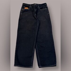 Vintage Empyre Jeans Men 30x27 Black Wide Leg Relax Baggy Skater Hip Hop Y2K